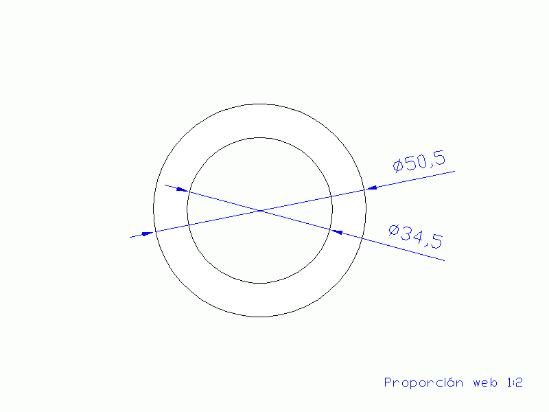 Perfil de Silicona TS4050,534,5 - formato tipo Tubo - forma de tubo