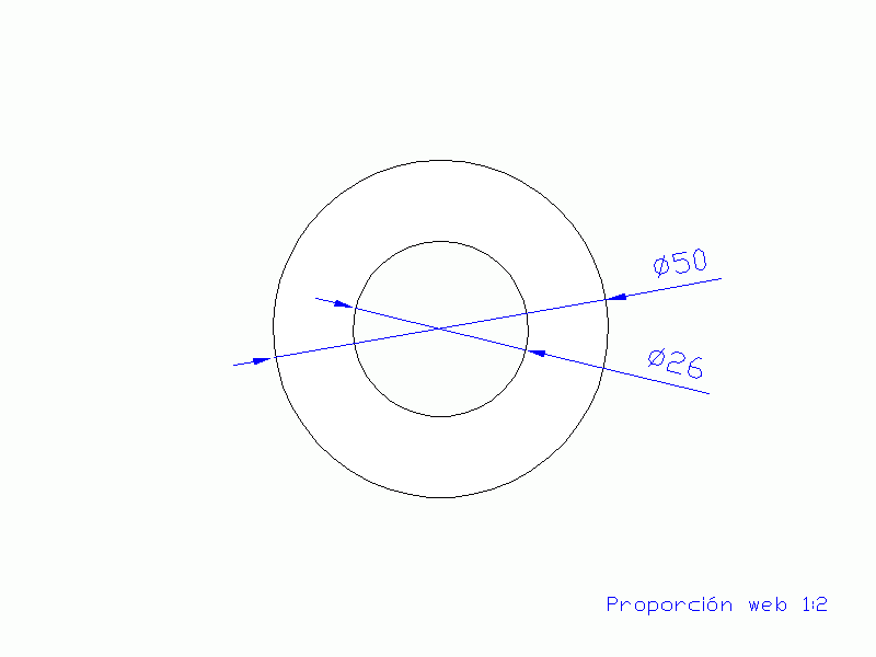 Perfil de Silicona TS405026 - formato tipo Tubo - forma de tubo