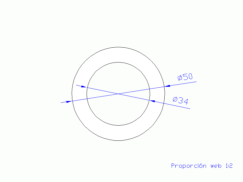 Perfil de Silicona TS405034 - formato tipo Tubo - forma de tubo