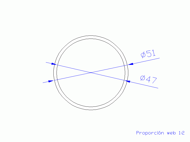 Perfil de Silicona TS405147 - formato tipo Tubo - forma de tubo