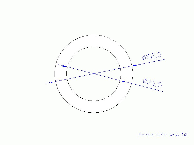 Perfil de Silicona TS4052,536,5 - formato tipo Tubo - forma de tubo