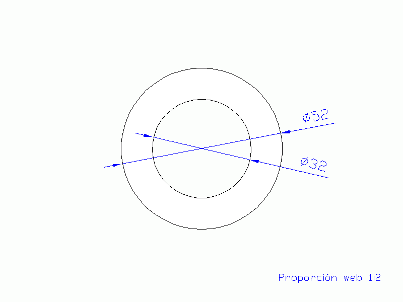 Perfil de Silicona TS405232 - formato tipo Tubo - forma de tubo