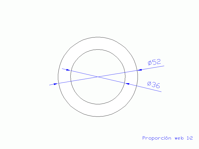 Perfil de Silicona TS405236 - formato tipo Tubo - forma de tubo