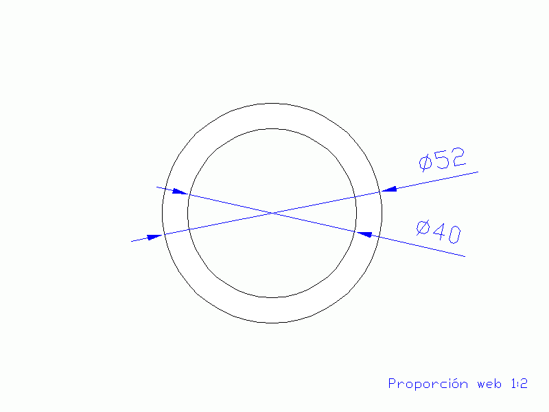 Perfil de Silicona TS405240 - formato tipo Tubo - forma de tubo