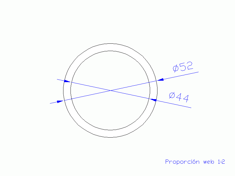 Perfil de Silicona TS405244 - formato tipo Tubo - forma de tubo