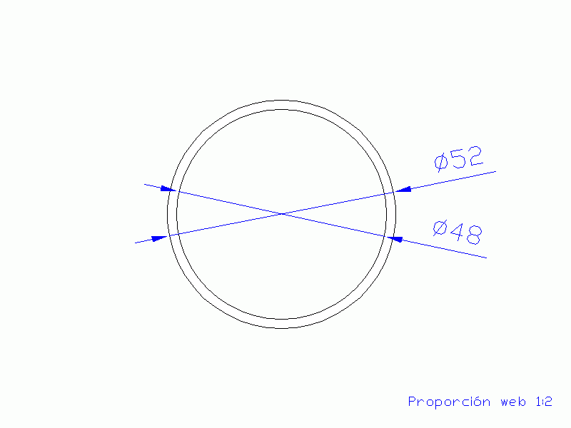 Perfil de Silicona TS405248 - formato tipo Tubo - forma de tubo