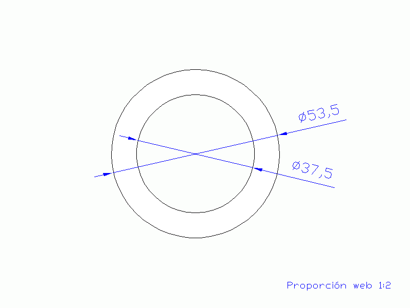 Perfil de Silicona TS4053,537,5 - formato tipo Tubo - forma de tubo