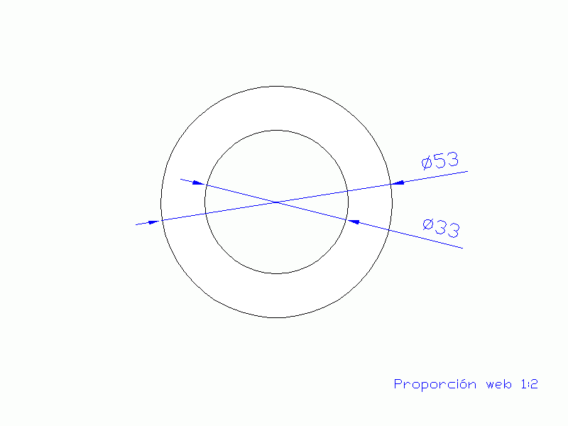 Perfil de Silicona TS405333 - formato tipo Tubo - forma de tubo