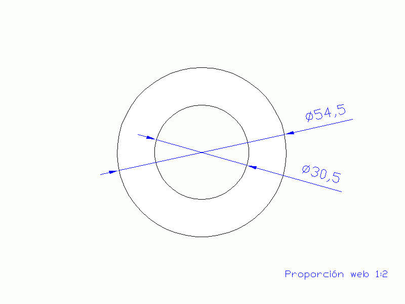 Perfil de Silicona TS4054,530,5 - formato tipo Tubo - forma de tubo