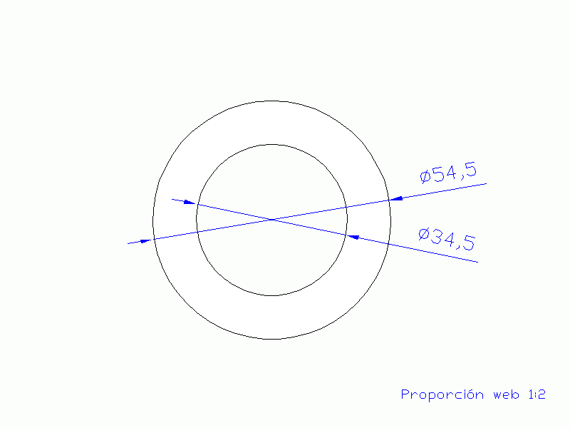 Perfil de Silicona TS4054,534,5 - formato tipo Tubo - forma de tubo