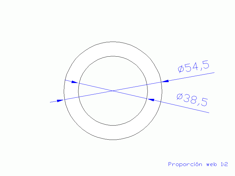 Perfil de Silicona TS4054,538,5 - formato tipo Tubo - forma de tubo