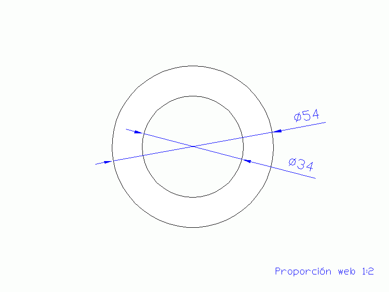 Perfil de Silicona TS405434 - formato tipo Tubo - forma de tubo