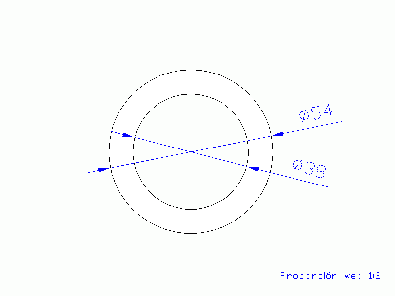 Perfil de Silicona TS405438 - formato tipo Tubo - forma de tubo