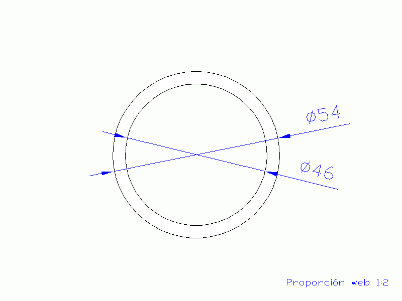 Perfil de Silicona TS405446 - formato tipo Tubo - forma de tubo