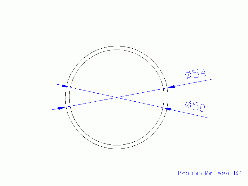 Perfil de Silicona TS405450 - formato tipo Tubo - forma de tubo