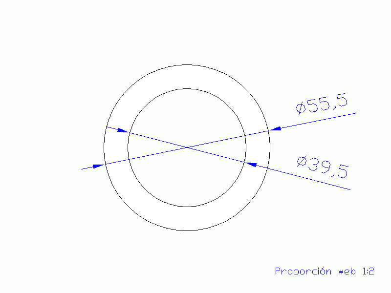 Perfil de Silicona TS4055,539,5 - formato tipo Tubo - forma de tubo