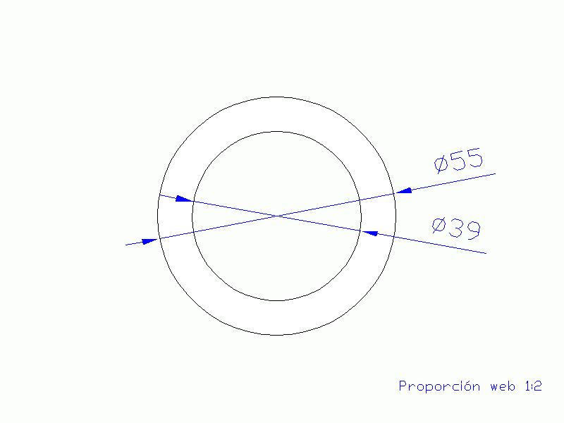 Perfil de Silicona TS405539 - formato tipo Tubo - forma de tubo