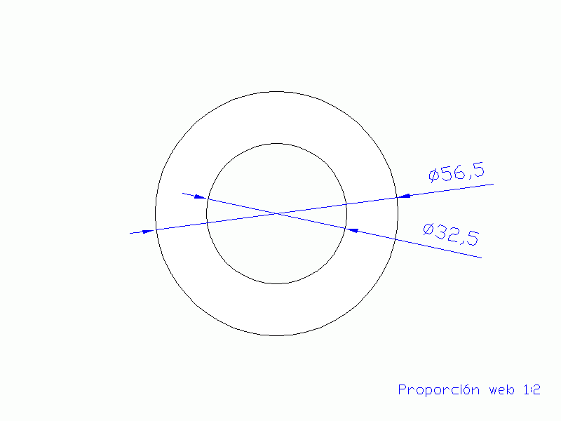 Perfil de Silicona TS4056,532,5 - formato tipo Tubo - forma de tubo