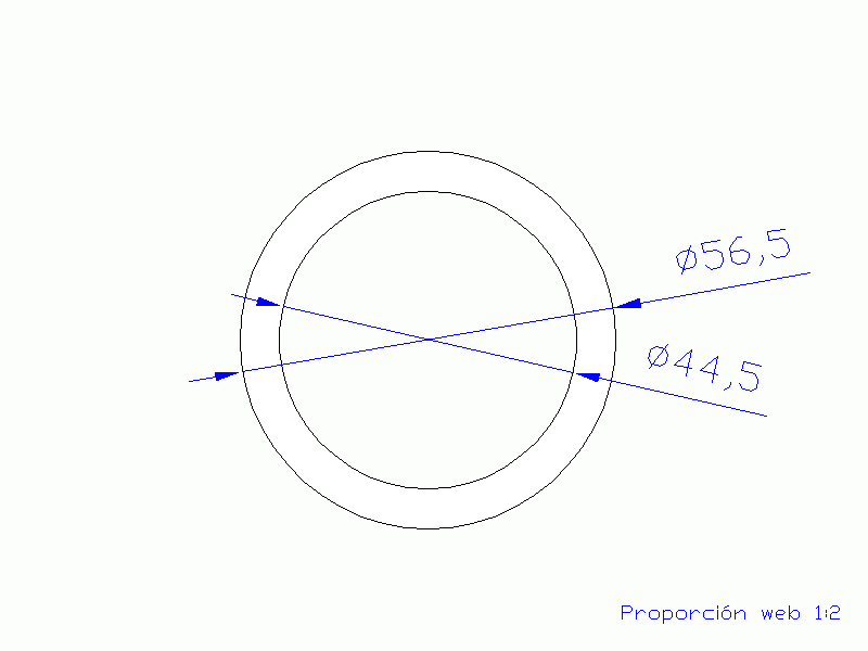 Perfil de Silicona TS4056,544,5 - formato tipo Tubo - forma de tubo