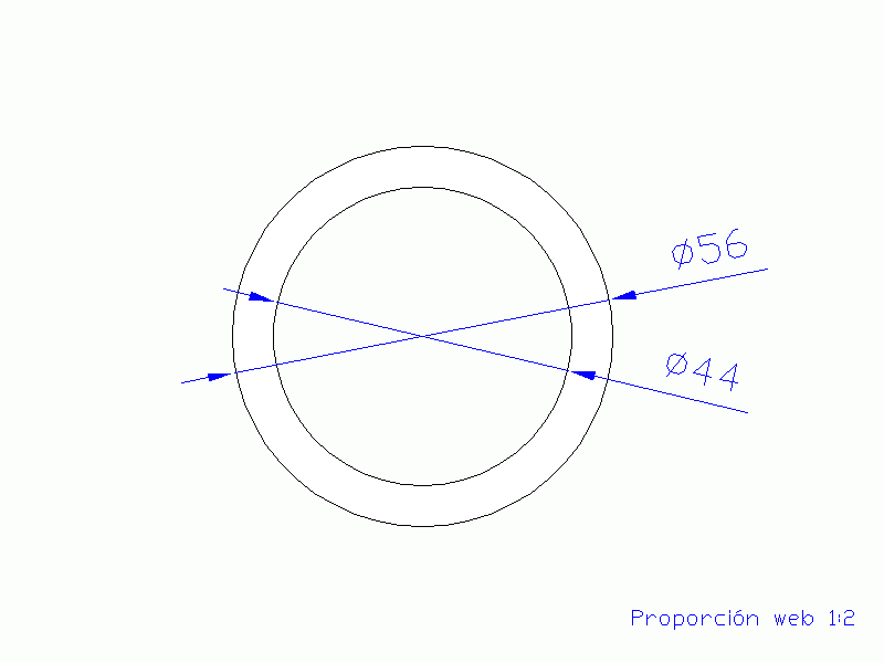 Perfil de Silicona TS405644 - formato tipo Tubo - forma de tubo