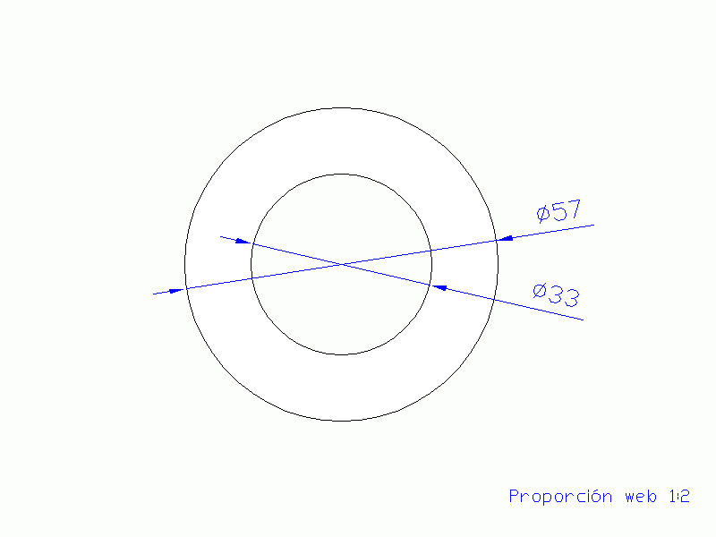 Perfil de Silicona TS405733 - formato tipo Tubo - forma de tubo