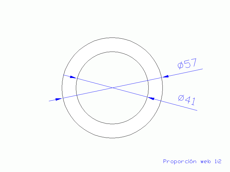 Perfil de Silicona TS405741 - formato tipo Tubo - forma de tubo