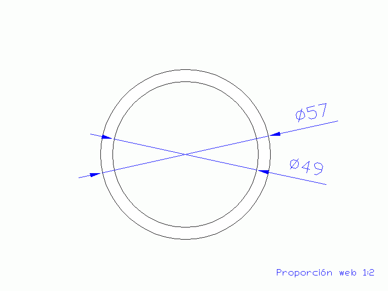 Perfil de Silicona TS405749 - formato tipo Tubo - forma de tubo