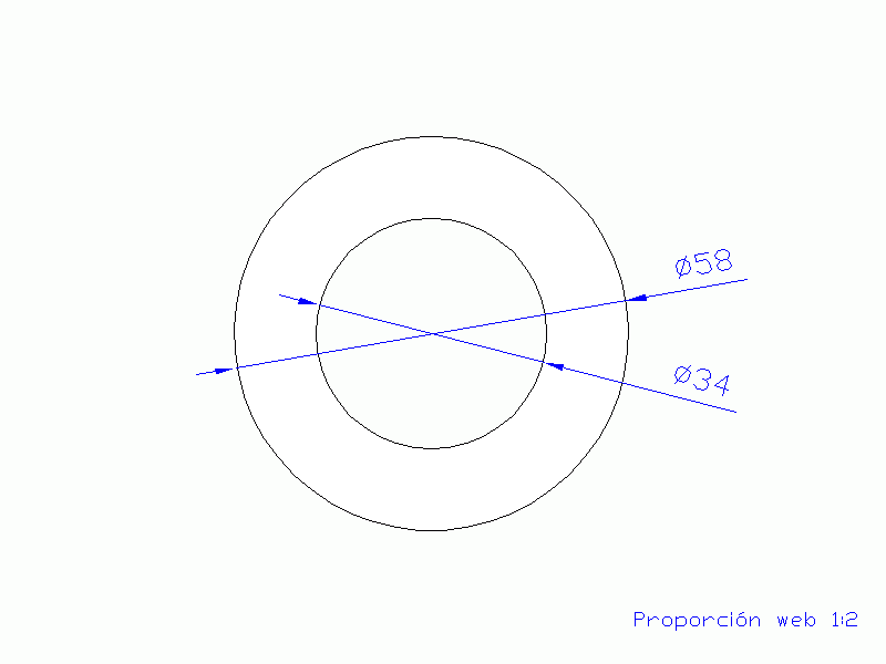 Perfil de Silicona TS405834 - formato tipo Tubo - forma de tubo