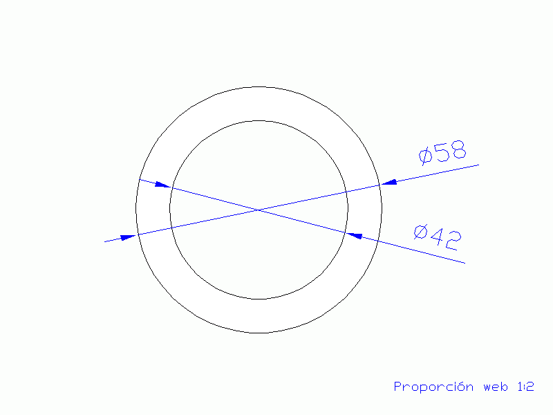 Perfil de Silicona TS405842 - formato tipo Tubo - forma de tubo