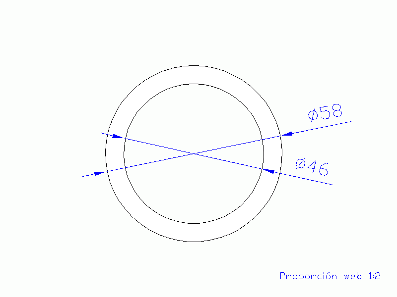 Perfil de Silicona TS405846 - formato tipo Tubo - forma de tubo