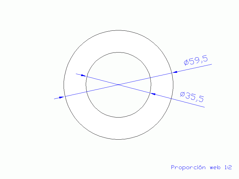 Perfil de Silicona TS4059,535,5 - formato tipo Tubo - forma de tubo