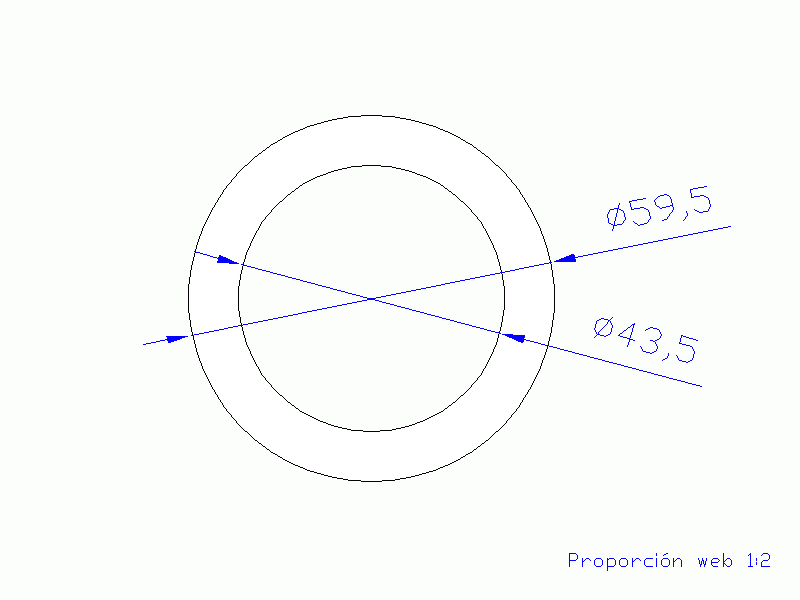 Perfil de Silicona TS4059,543,5 - formato tipo Tubo - forma de tubo