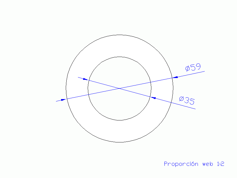 Perfil de Silicona TS405935 - formato tipo Tubo - forma de tubo