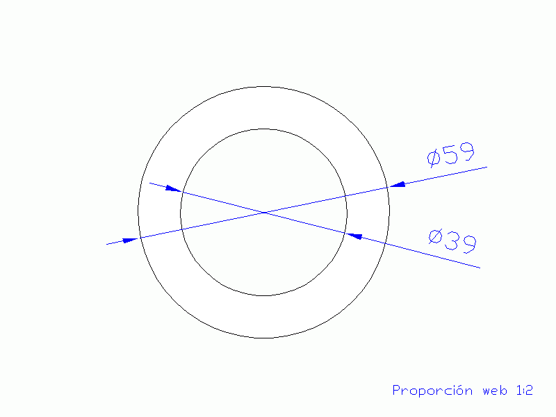 Perfil de Silicona TS405939 - formato tipo Tubo - forma de tubo