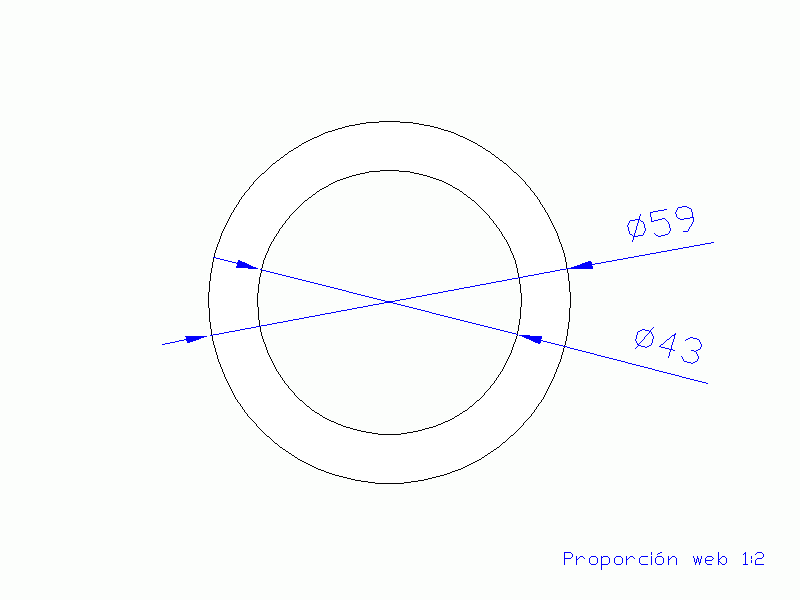 Perfil de Silicona TS405943 - formato tipo Tubo - forma de tubo