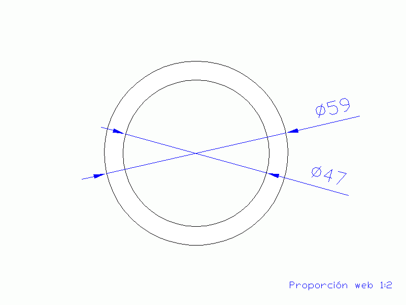 Perfil de Silicona TS405947 - formato tipo Tubo - forma de tubo