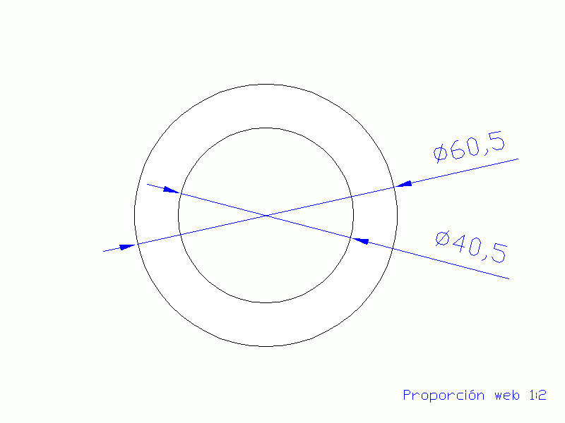 Perfil de Silicona TS4060,540,5 - formato tipo Tubo - forma de tubo