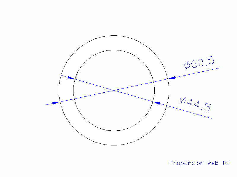 Perfil de Silicona TS4060,544,5 - formato tipo Tubo - forma de tubo