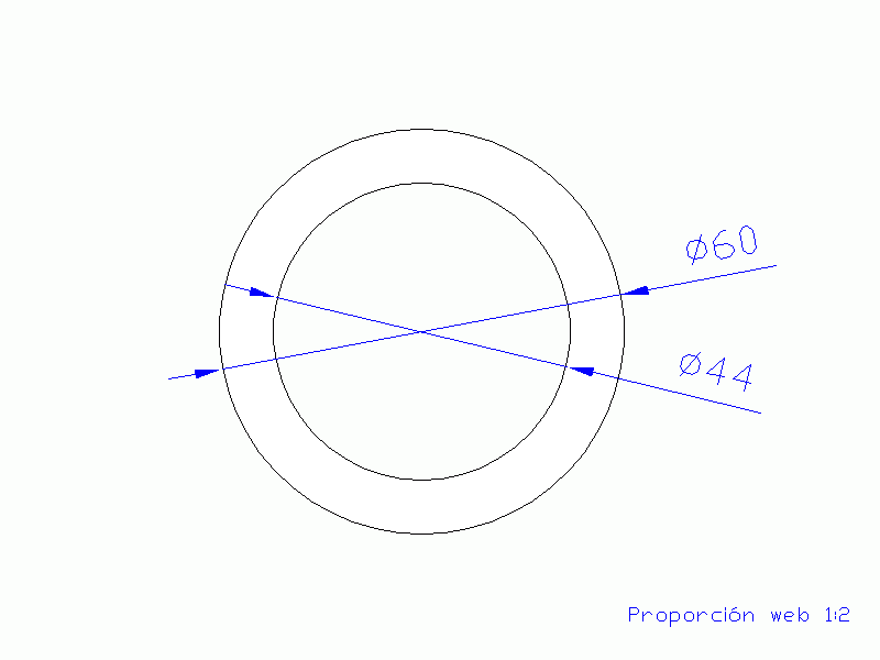 Perfil de Silicona TS406044 - formato tipo Tubo - forma de tubo