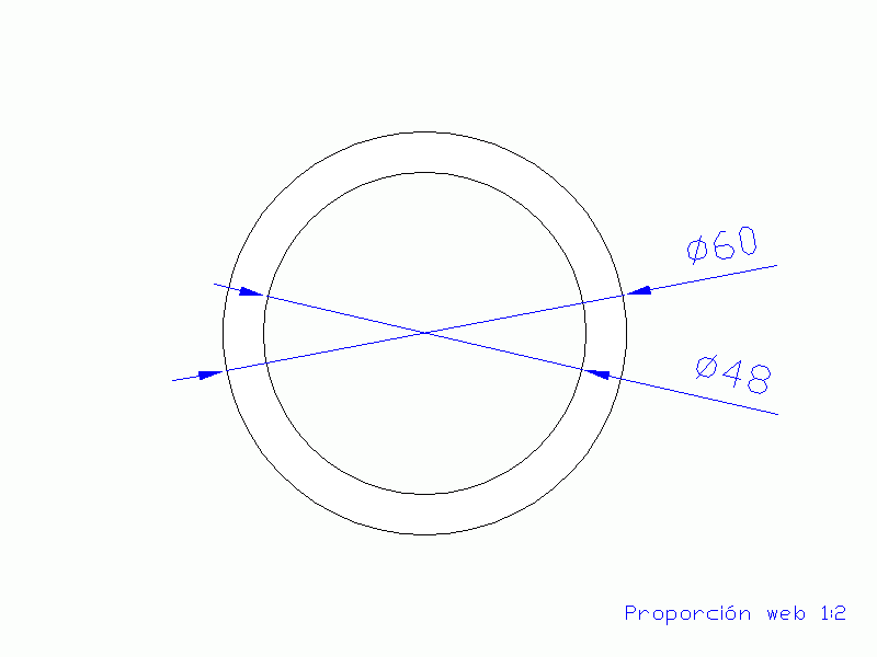 Perfil de Silicona TS406048 - formato tipo Tubo - forma de tubo