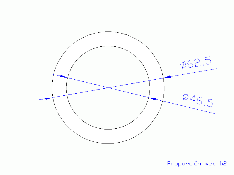 Perfil de Silicona TS4062,546,5 - formato tipo Tubo - forma de tubo