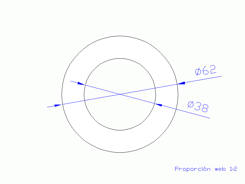 Perfil de Silicona TS406238 - formato tipo Tubo - forma de tubo