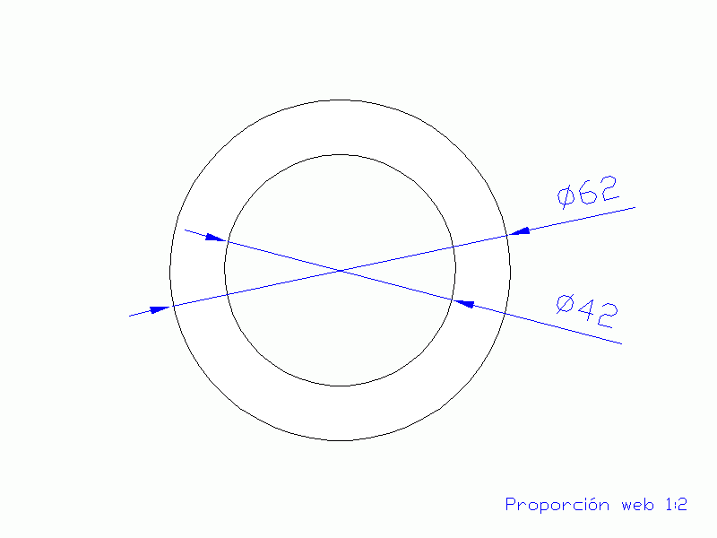 Perfil de Silicona TS406242 - formato tipo Tubo - forma de tubo