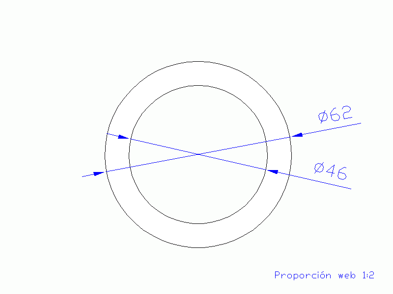 Perfil de Silicona TS406246 - formato tipo Tubo - forma de tubo