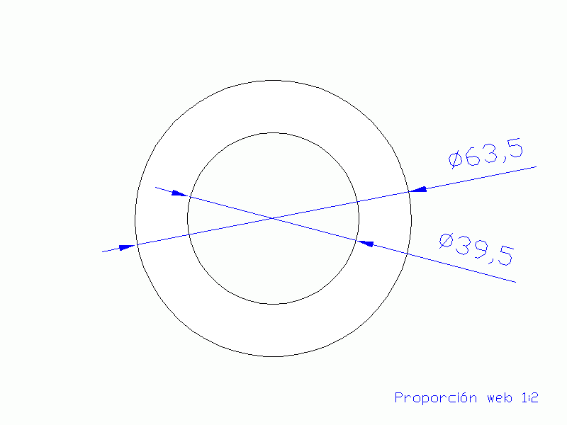 Perfil de Silicona TS4063,539,5 - formato tipo Tubo - forma de tubo