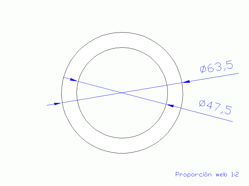 Perfil de Silicona TS4063,547,5 - formato tipo Tubo - forma de tubo