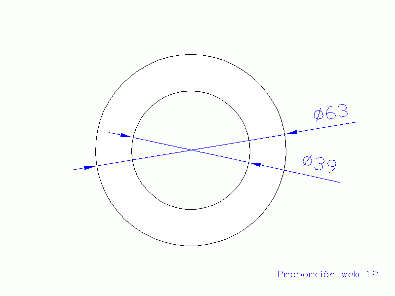 Perfil de Silicona TS406339 - formato tipo Tubo - forma de tubo