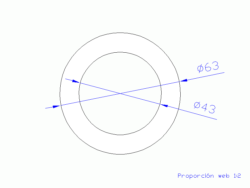 Perfil de Silicona TS406343 - formato tipo Tubo - forma de tubo