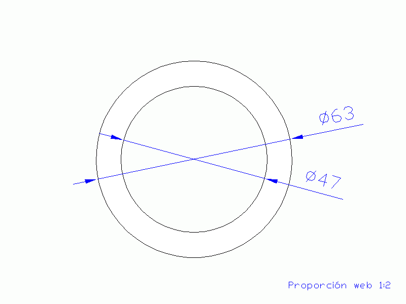 Perfil de Silicona TS406347 - formato tipo Tubo - forma de tubo