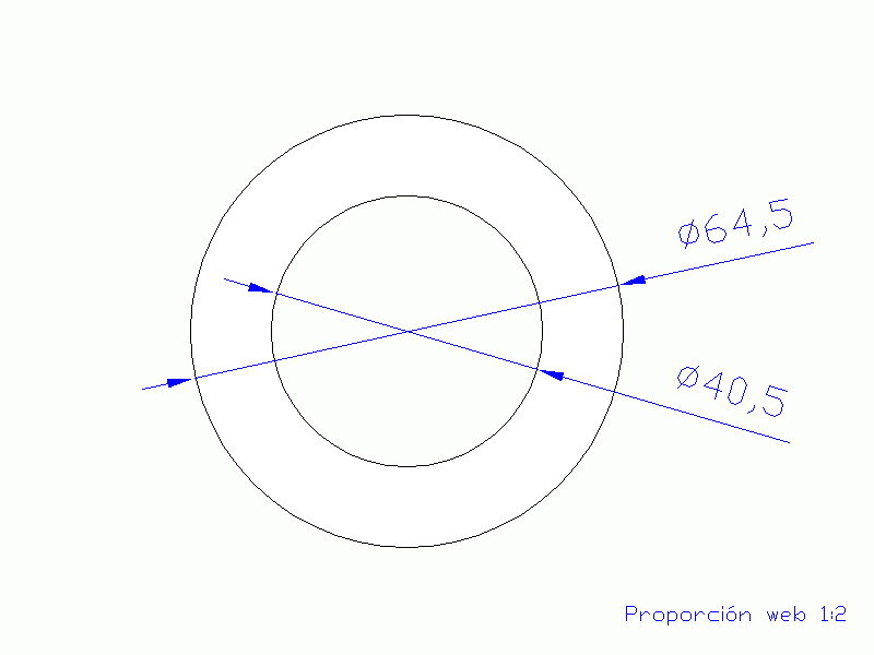 Perfil de Silicona TS4064,540,5 - formato tipo Tubo - forma de tubo